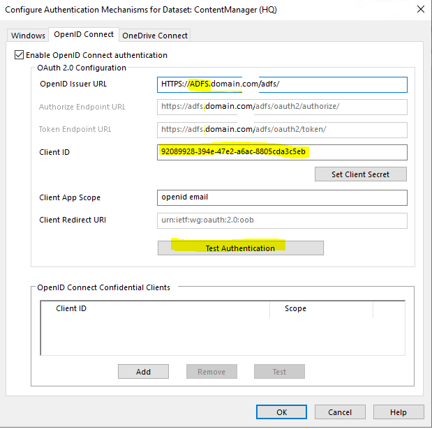 Configure Server with Content Manager